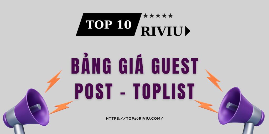 Bảng Giá Guest Post - Toplist